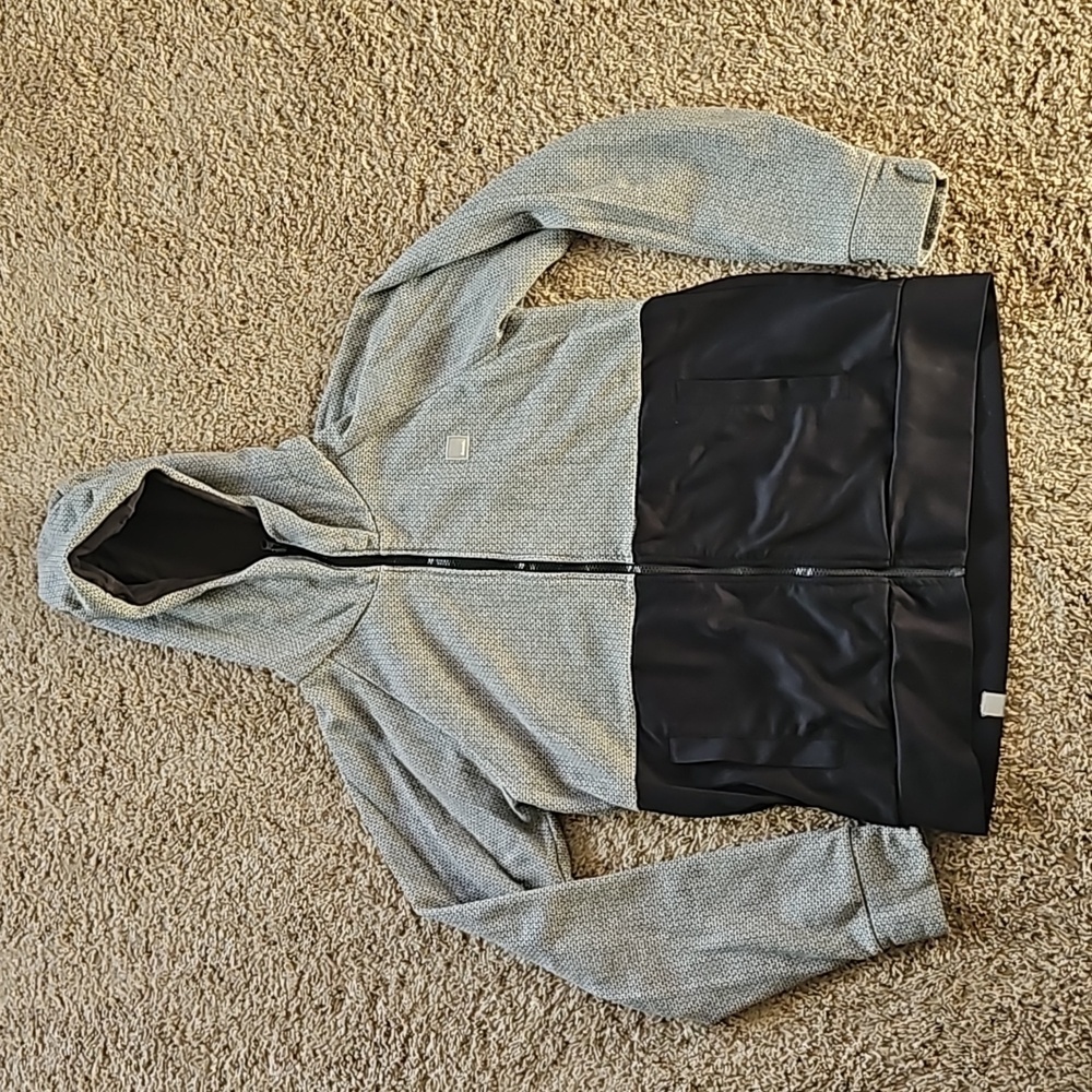 Bench. Zip up hoodie, black and gray, size M
